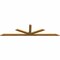 Ekena Millwork Saratoga Rough Sawn Timber Gable Bracket, Western Red Cedar, 108"W x 27"H x 2"D x 4"F, 6/12 Pitch GBW108X27X0204SAR00RWR - alternate 5